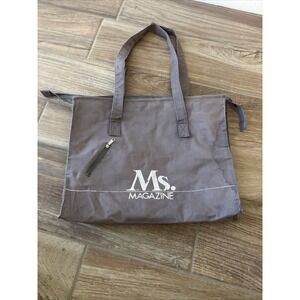Vintage Ms Magazine Gray/Purple Canvas Bag-‎ Gloria Steinem 1970s